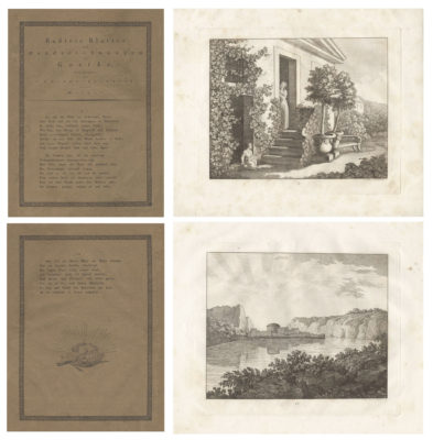 CARL WILHELM HOLDERMANN (1783 near Kassel – Weimar (?) 1852)CARL WILHELM LIEBER (1791 – Weimar – 1861)Radirte Blätter nach Handzeichnungen von Goethe 1821