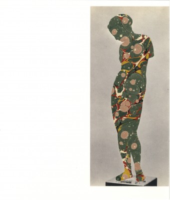 JEN MAZZA She 2018 digital print on cotton rag paper with marbled-paper insert; 9 ⅝ x 8 ¼ signed and dated 2018 on verso AP 2 of 3