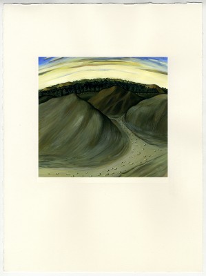 JEN MAZZA Saint Anthony tempted by the devil in the shape of a woman, 2010 gouache, watercolor and tempera on paper; image size 6 5/8 x 7 inches gouache, watercolor and tempera on paper; image size 6 5/8 x 7 inches