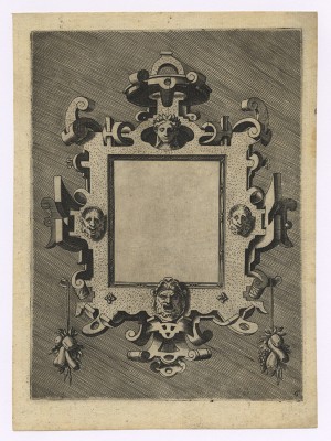 ITALIAN Plate no. 6 from a set of Thirteen Scrollwork and Strapwork Ornaments (after VREDEMAN DE VRIES) ca. 1573 engravings; each ca. 184 x 135 mm (7 1/4 x 5 3/8 inches) Hollstein (Vredeman de Vries) 14–26 copies I WATERMARK shield with star PROVENANCE Charles Naudet, Paris (Lugt 1937) Musée d’art et d’industrie, Lyon (cf. Lugt 1699) LITERATURE Elizabeth Miller, 16th-Century Italian Ornament Prints in the Victoria and Albert Museum, London 1999, cat. no. 5